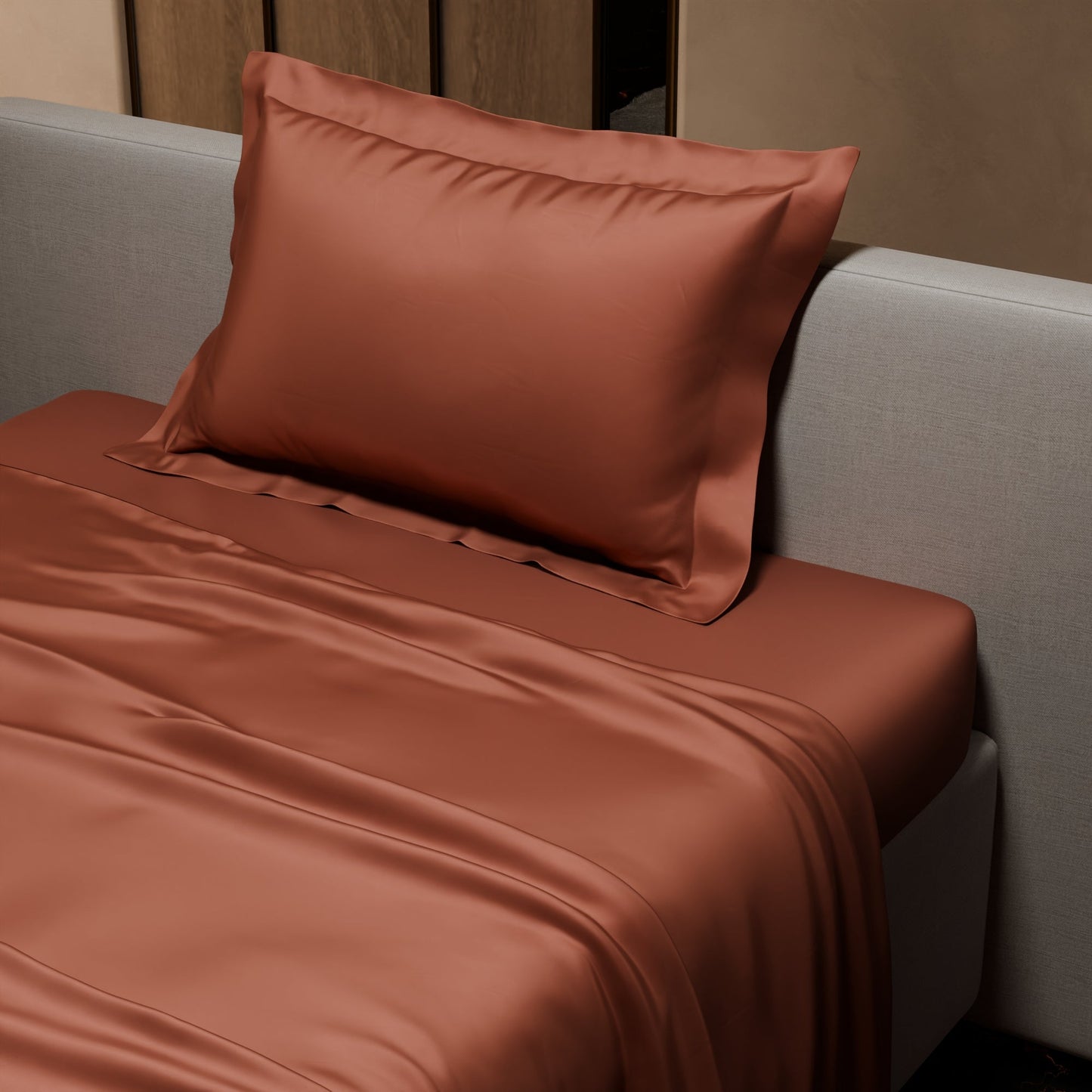 Melted Caramel Flat Bedsheet Set