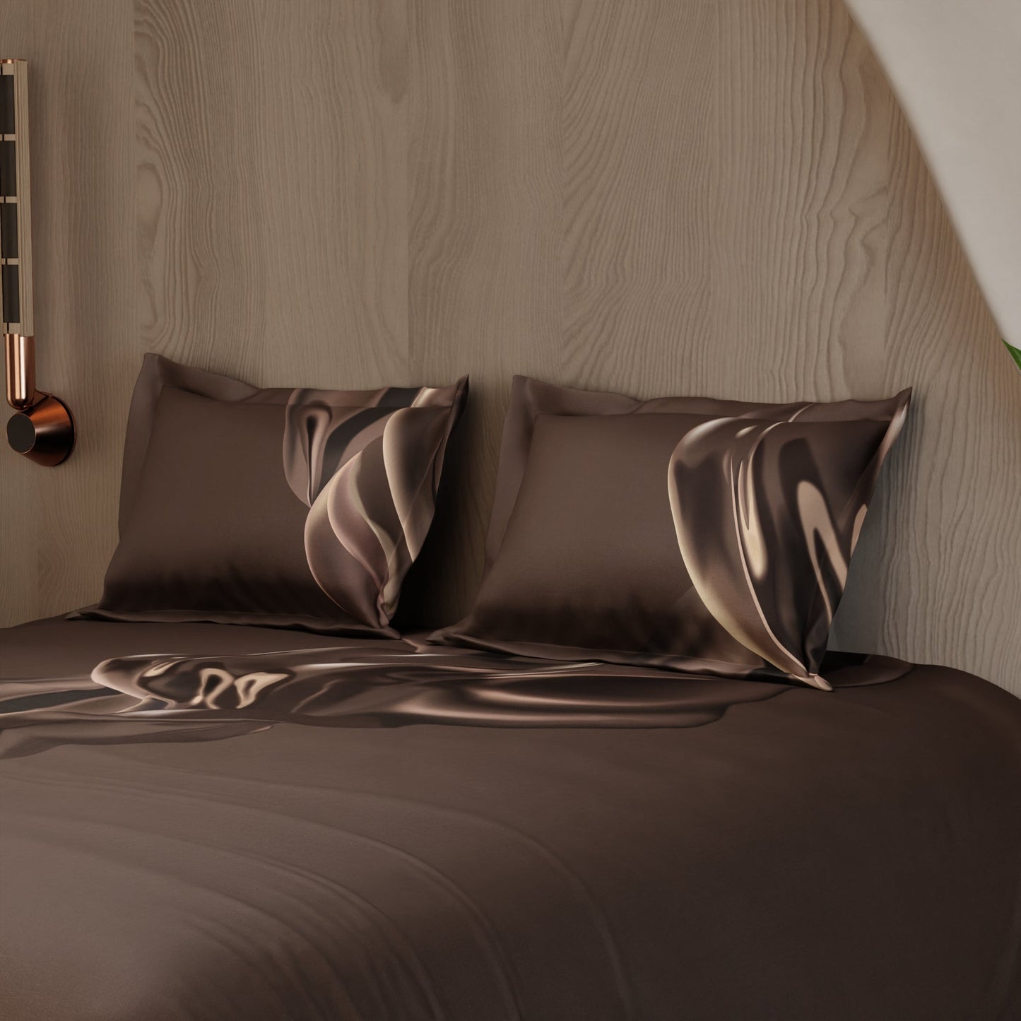 Sepia Swirl 100% Cotton Bedsheet Set