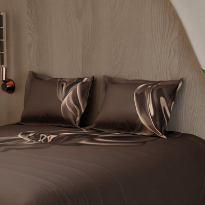 Sepia Swirl 100% Cotton Bedsheet Set