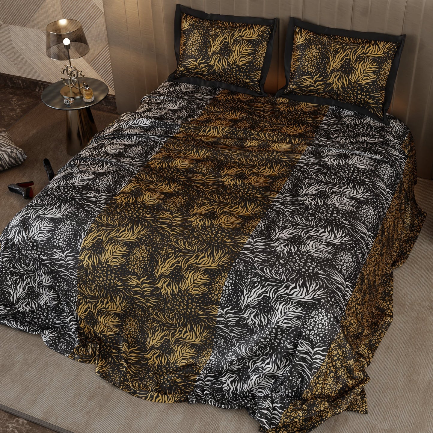 Eternal Chase Enriched Cotton Bedsheet Set