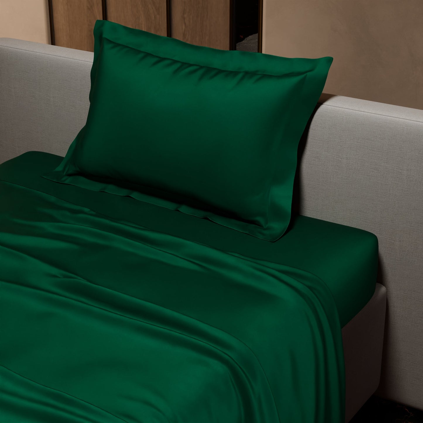 Emerald Green Flat Bedsheet Set