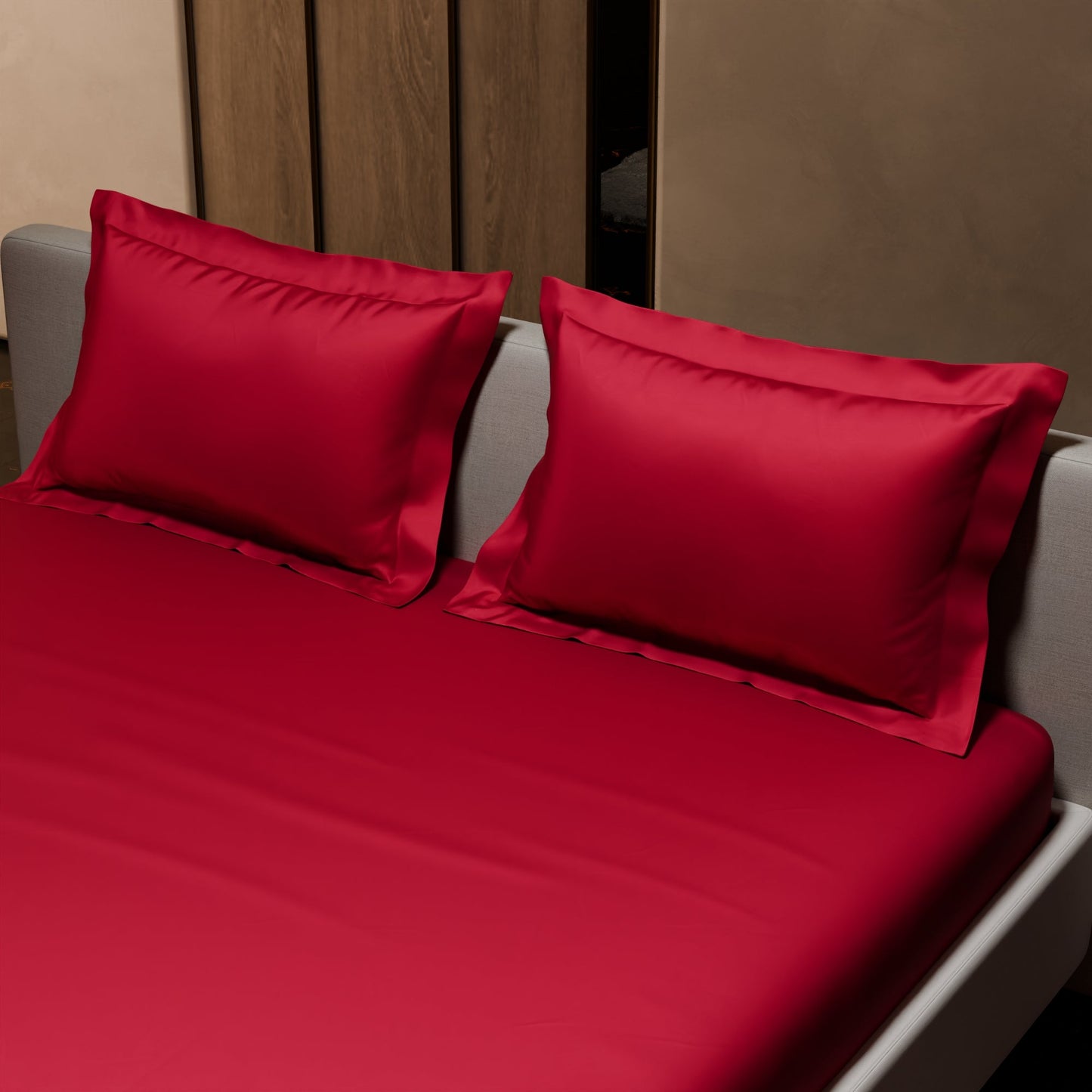 Flirty Red Fitted Bedsheet Set