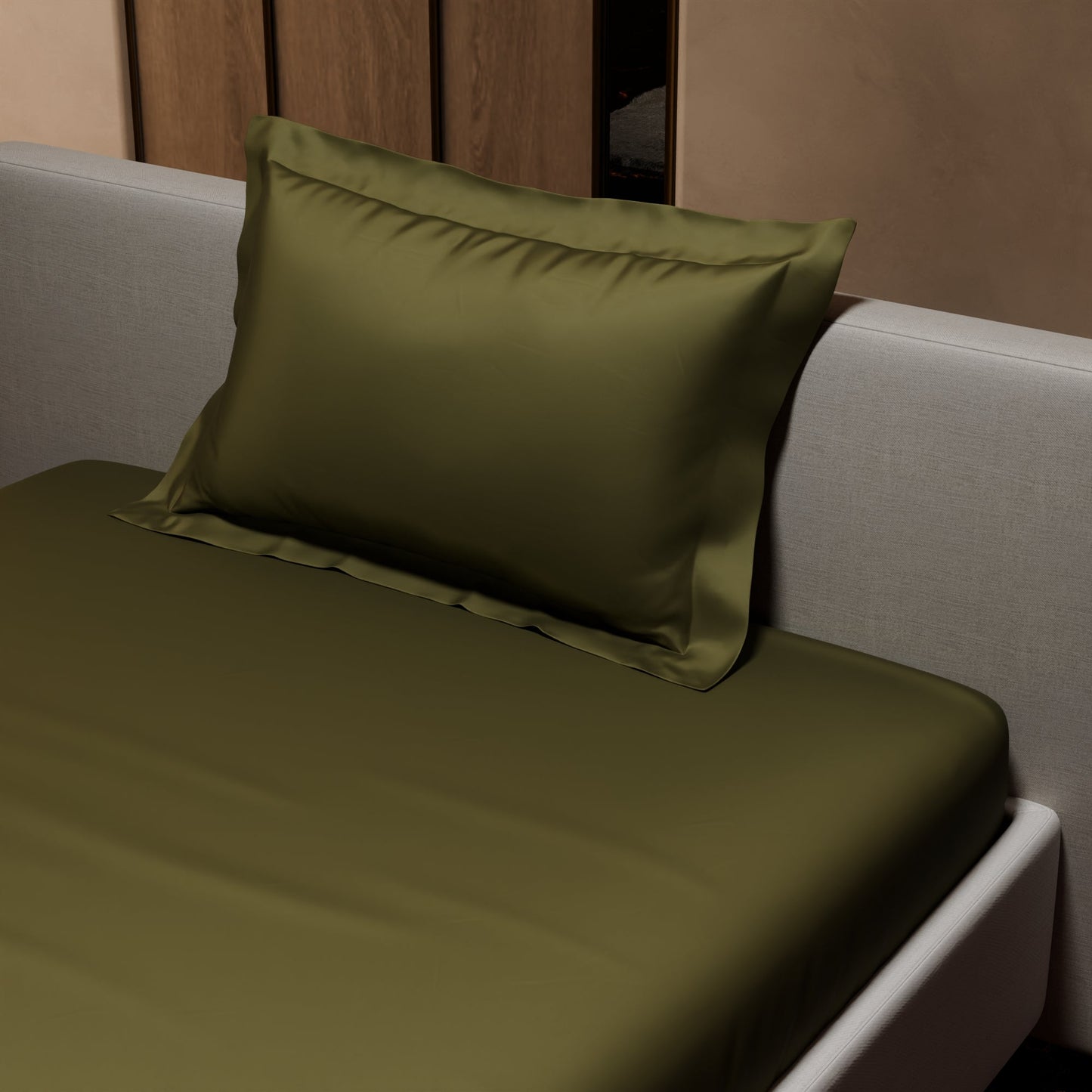 Olive Oasis Fitted Bedsheet Set