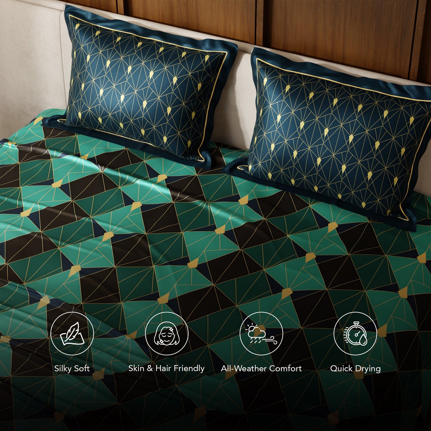 Emerald Celebration Bedsheet Set