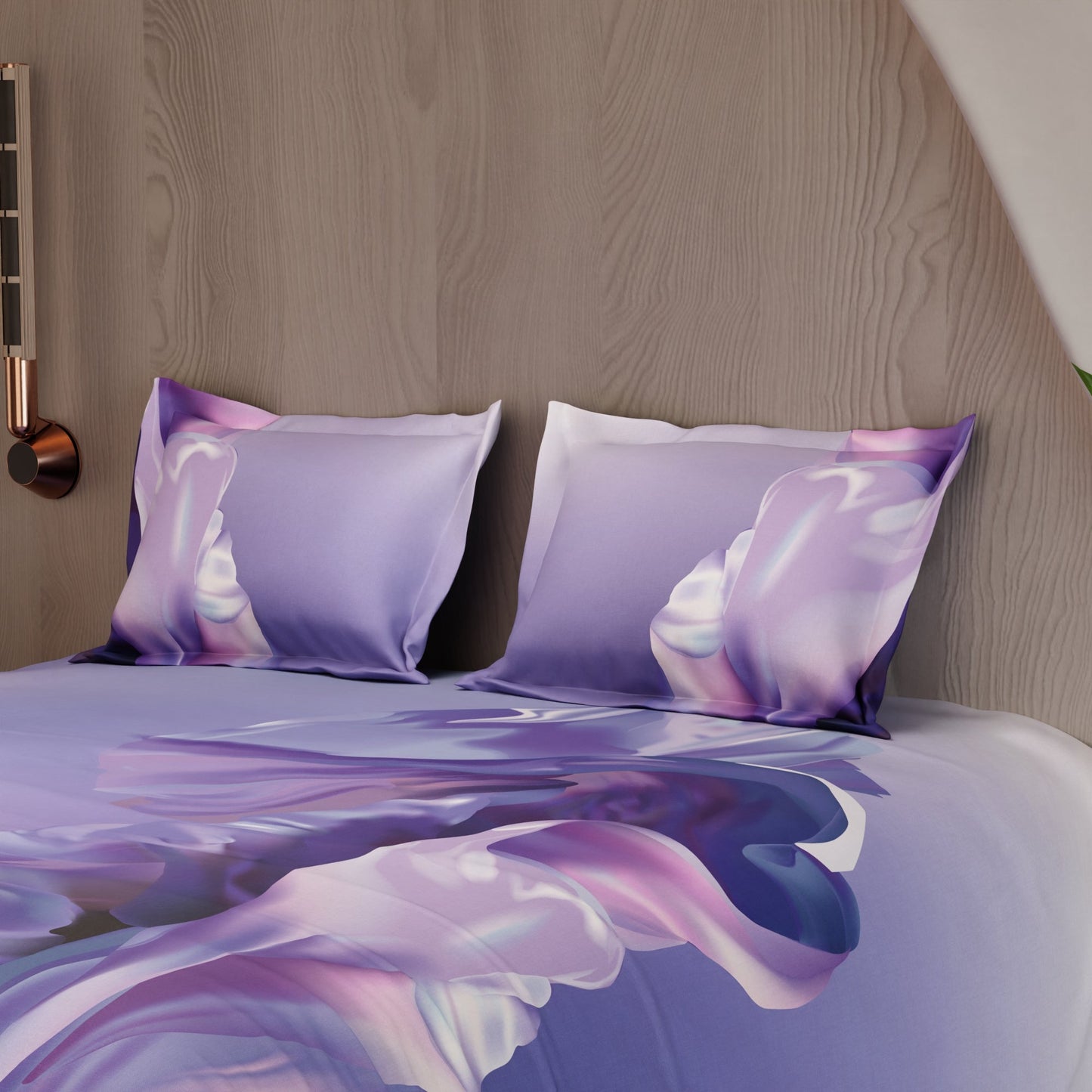 Lilac Twirl 100% Cotton Bedsheet Set