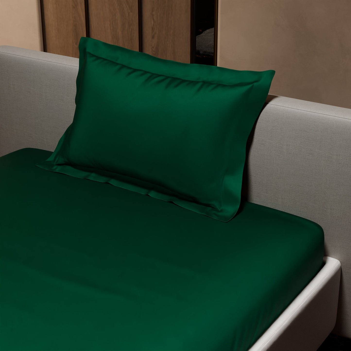 Emerald Green Fitted Bedsheet Set