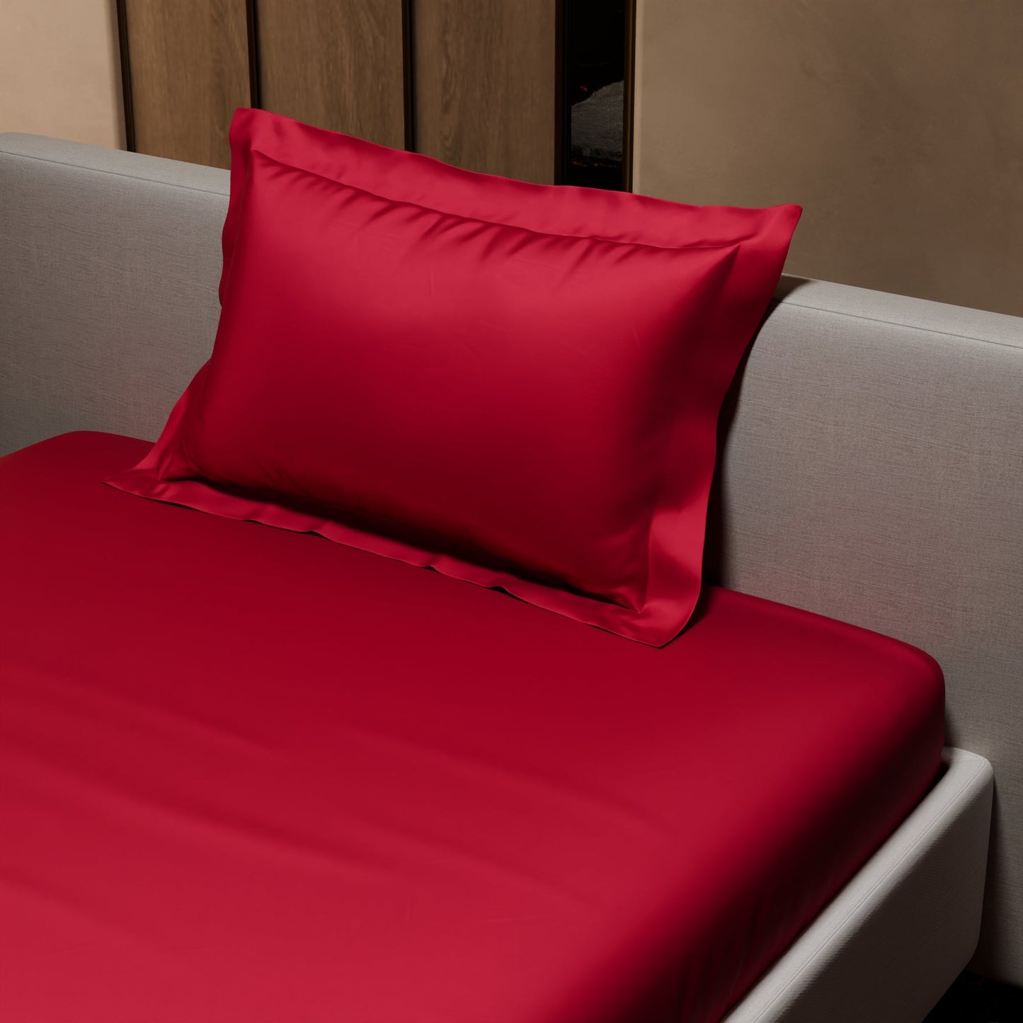 Flirty Red Fitted Bedsheet Set
