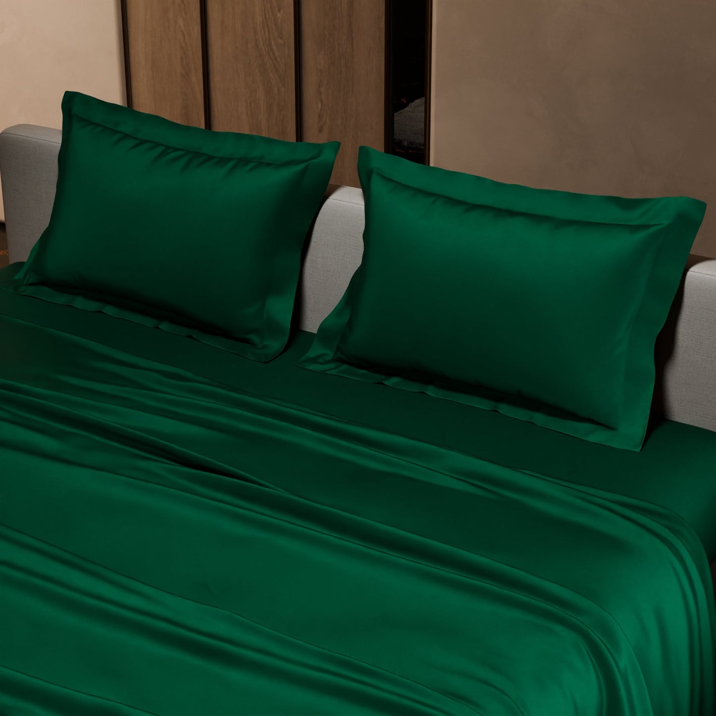 Emerald Green Flat Bedsheet Set