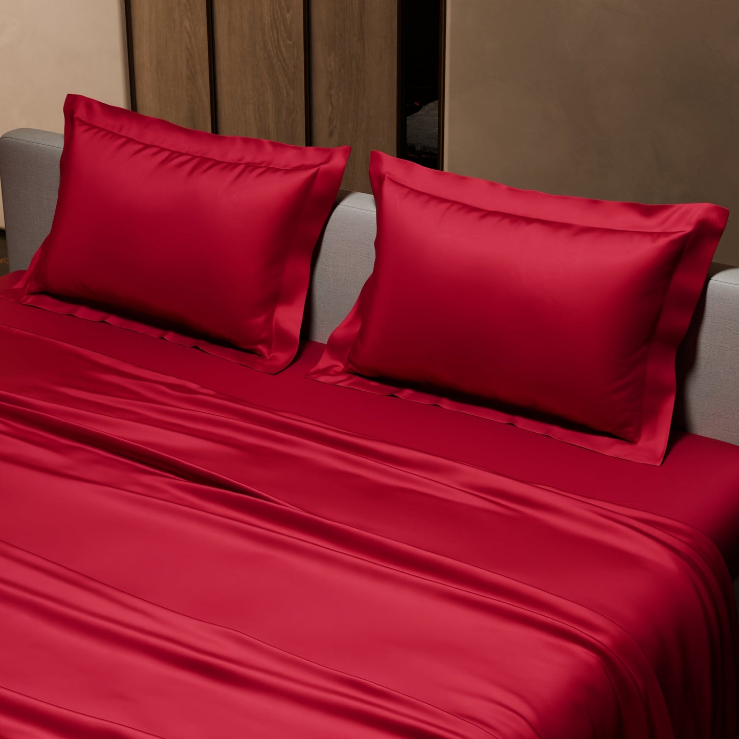 Flirty Red Flat Bedsheet Set