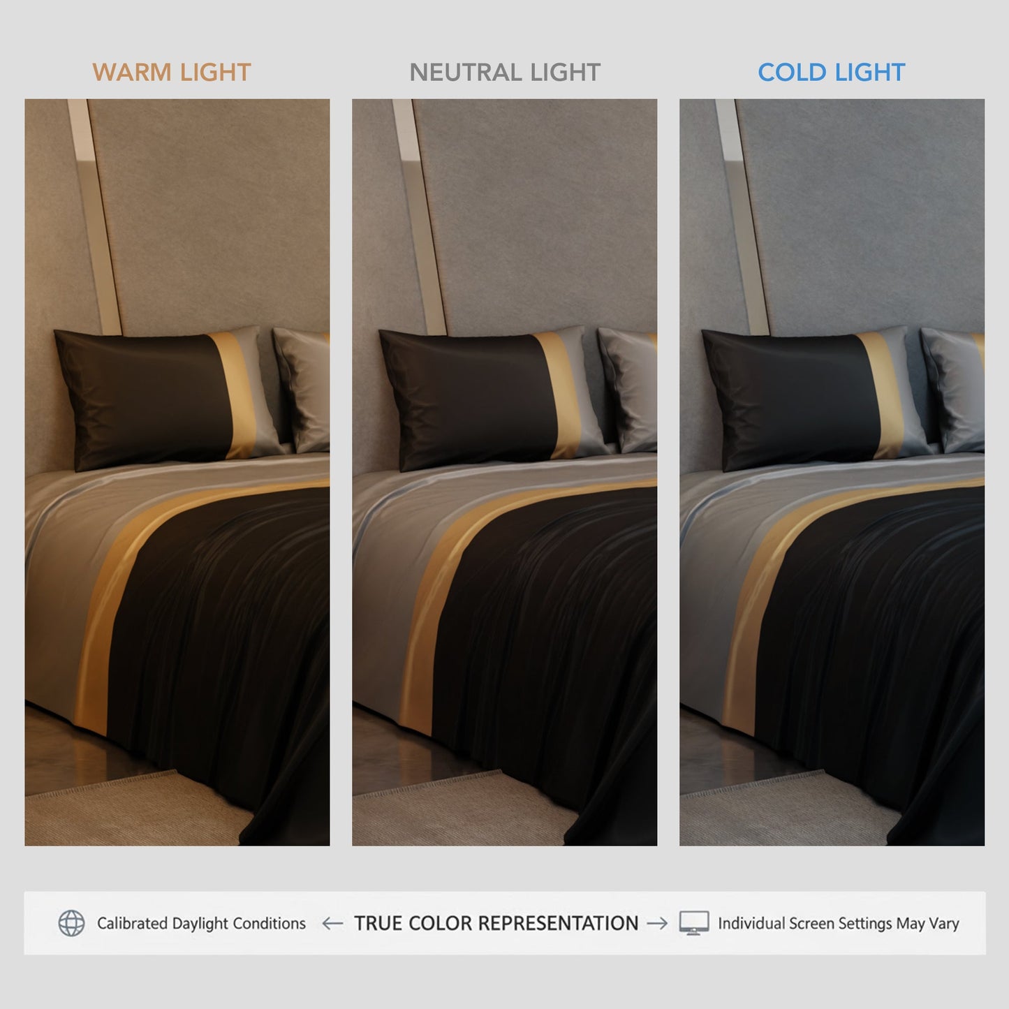Urbane Tricolor Bedsheet Set