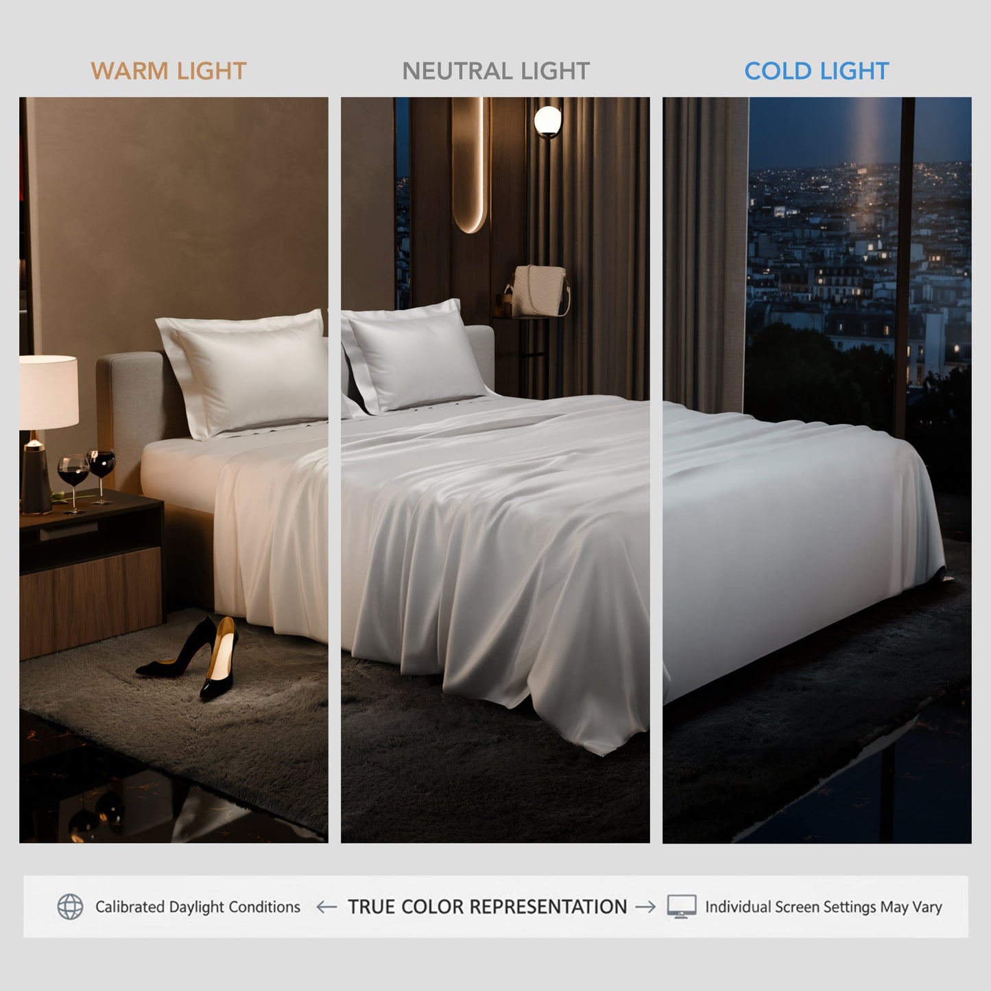 Vanilla White Flat Bedsheet Set