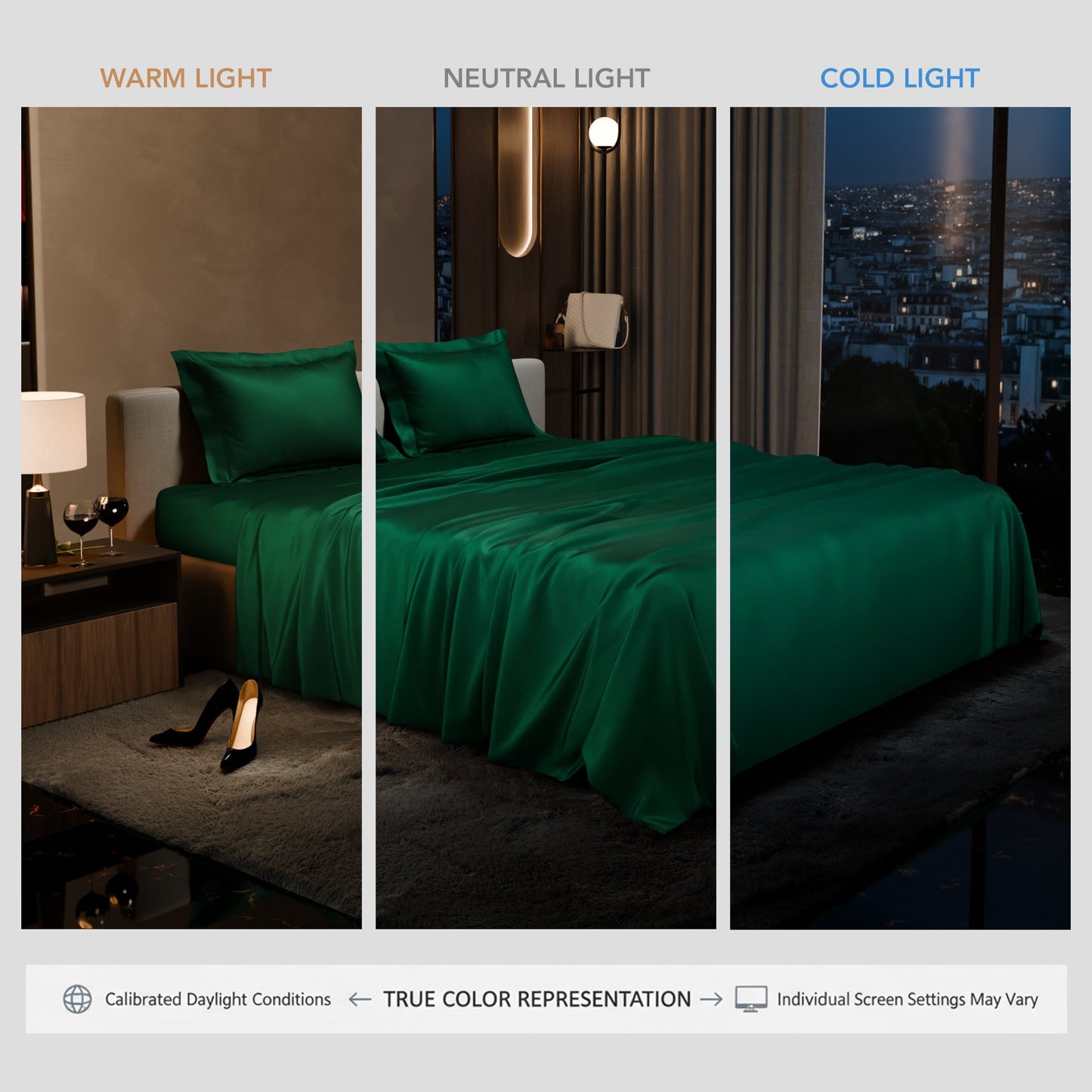 Emerald Green Flat Bedsheet Set