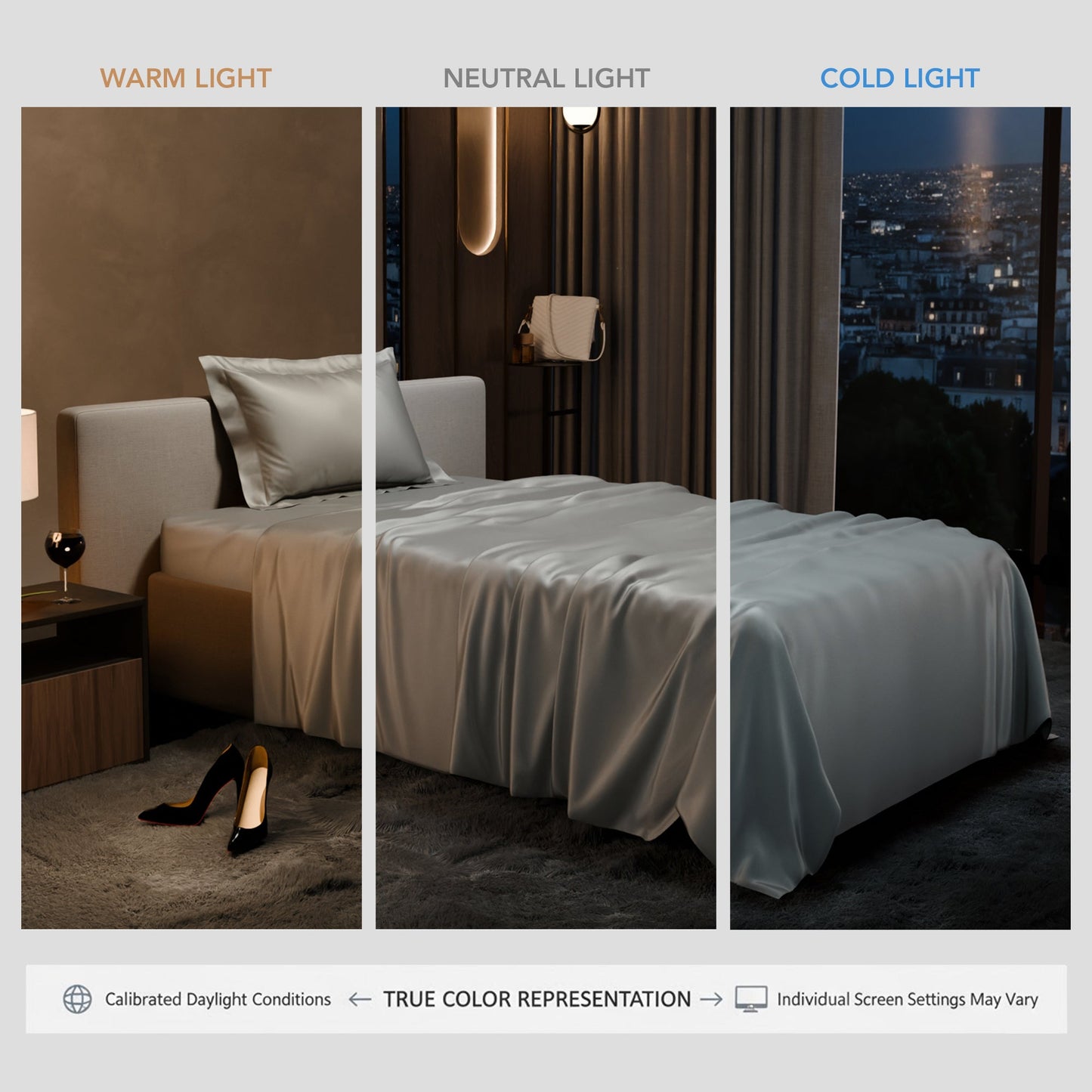 Harbour Mist Grey Flat Bedsheet Set