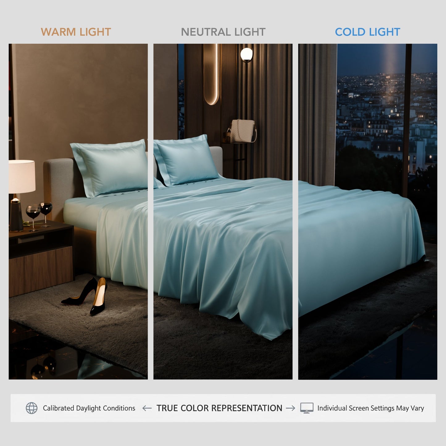 Dreamy Blue Flat Bedsheet Set