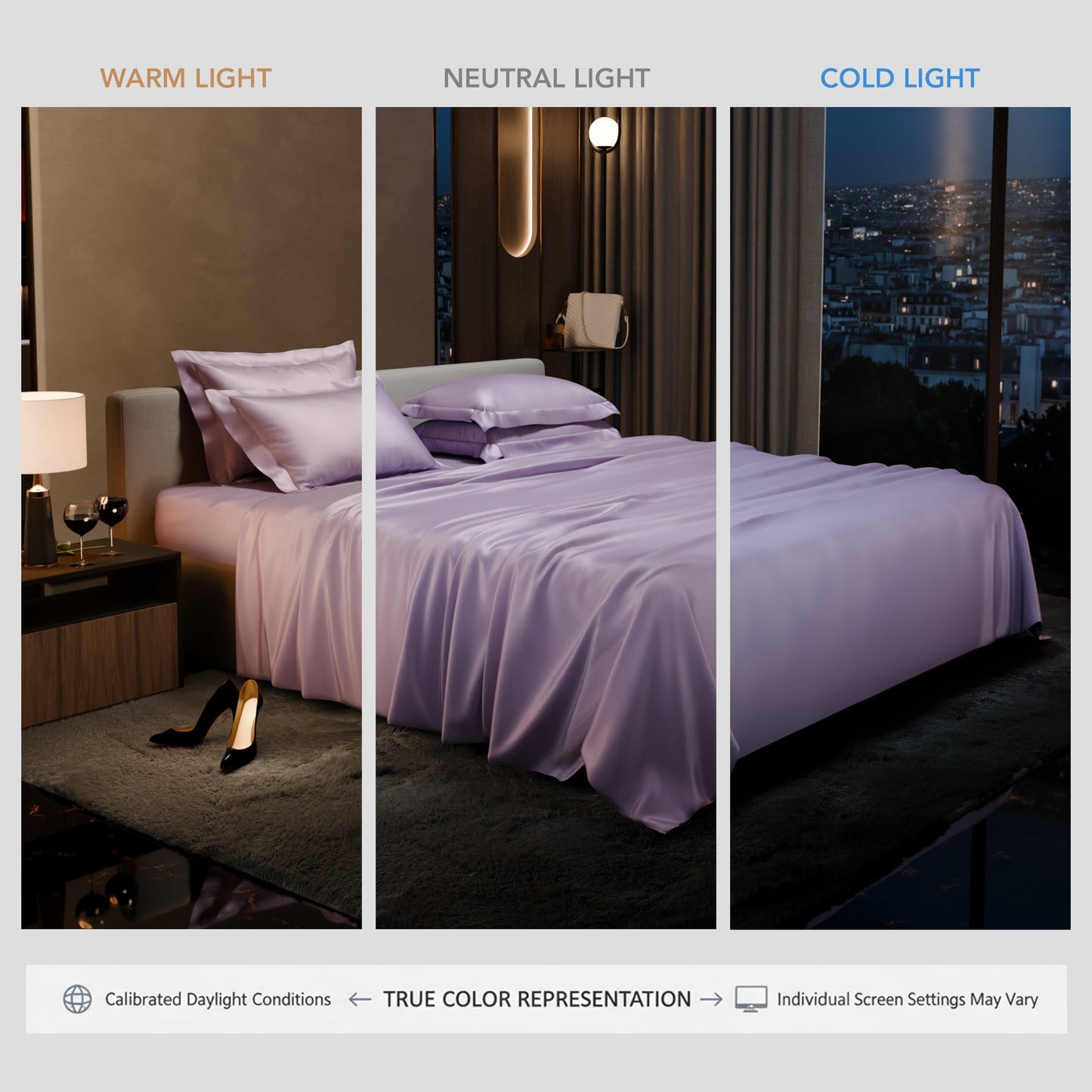 Lilac Affair Flat Bedsheet Set