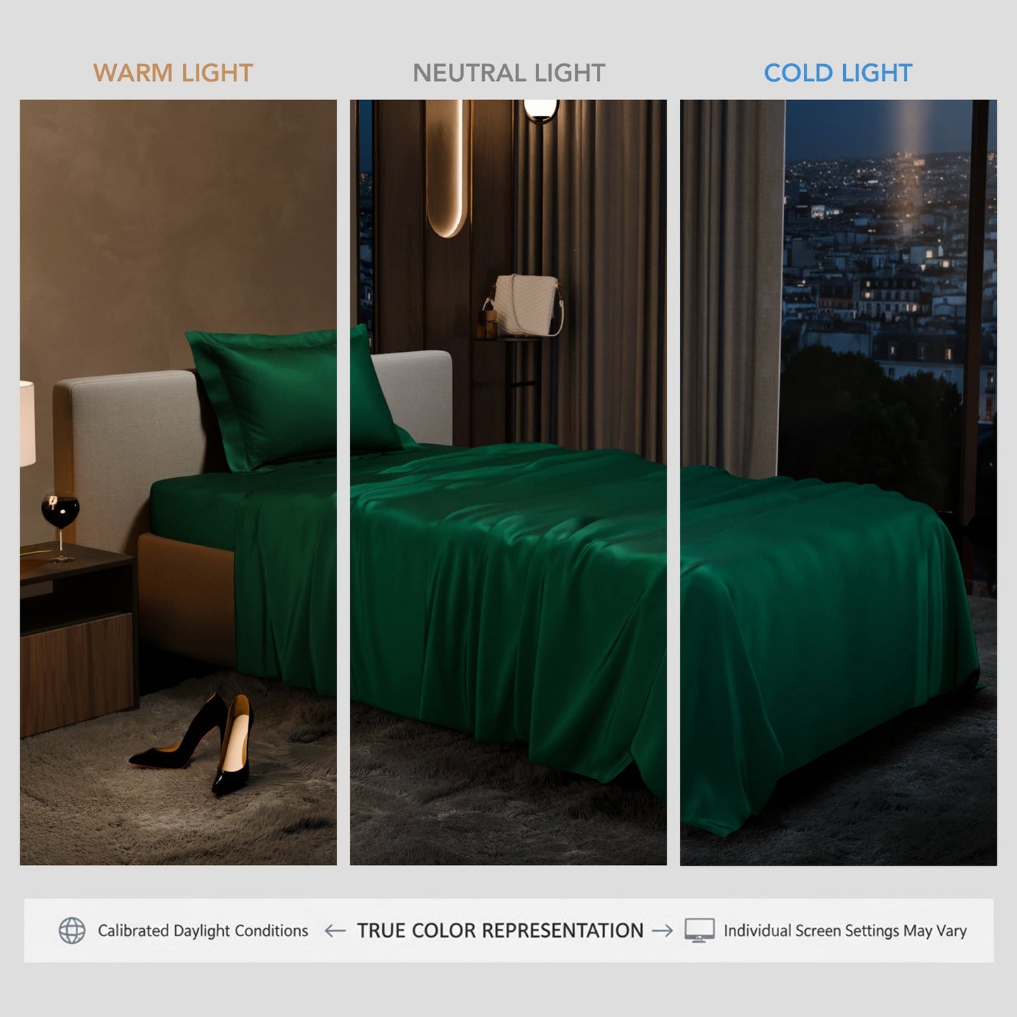 Emerald Green Flat Bedsheet Set