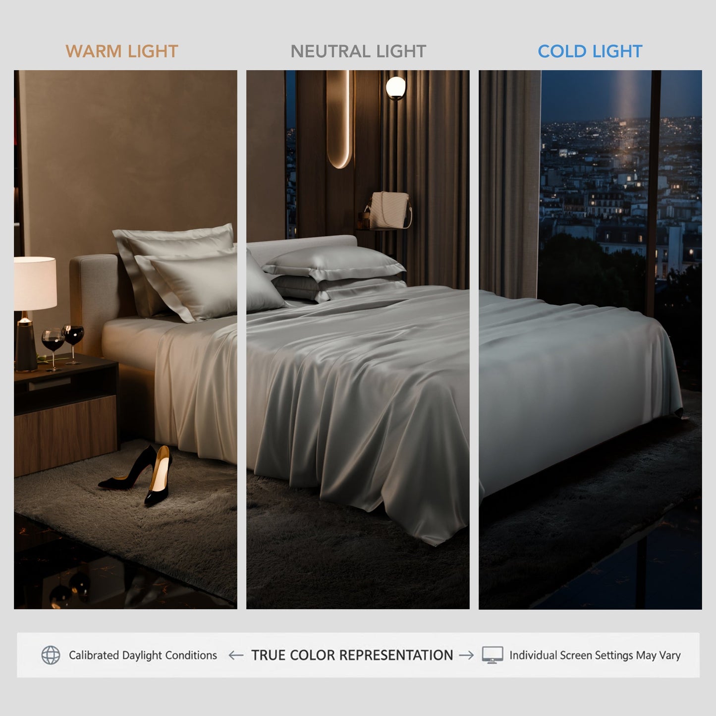 Harbour Mist Grey Flat Bedsheet Set