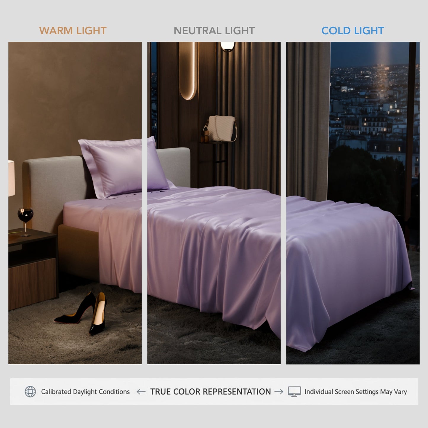 Lilac Affair Flat Bedsheet Set
