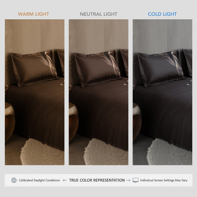 Sepia Swirl 100% Cotton Bedsheet Set