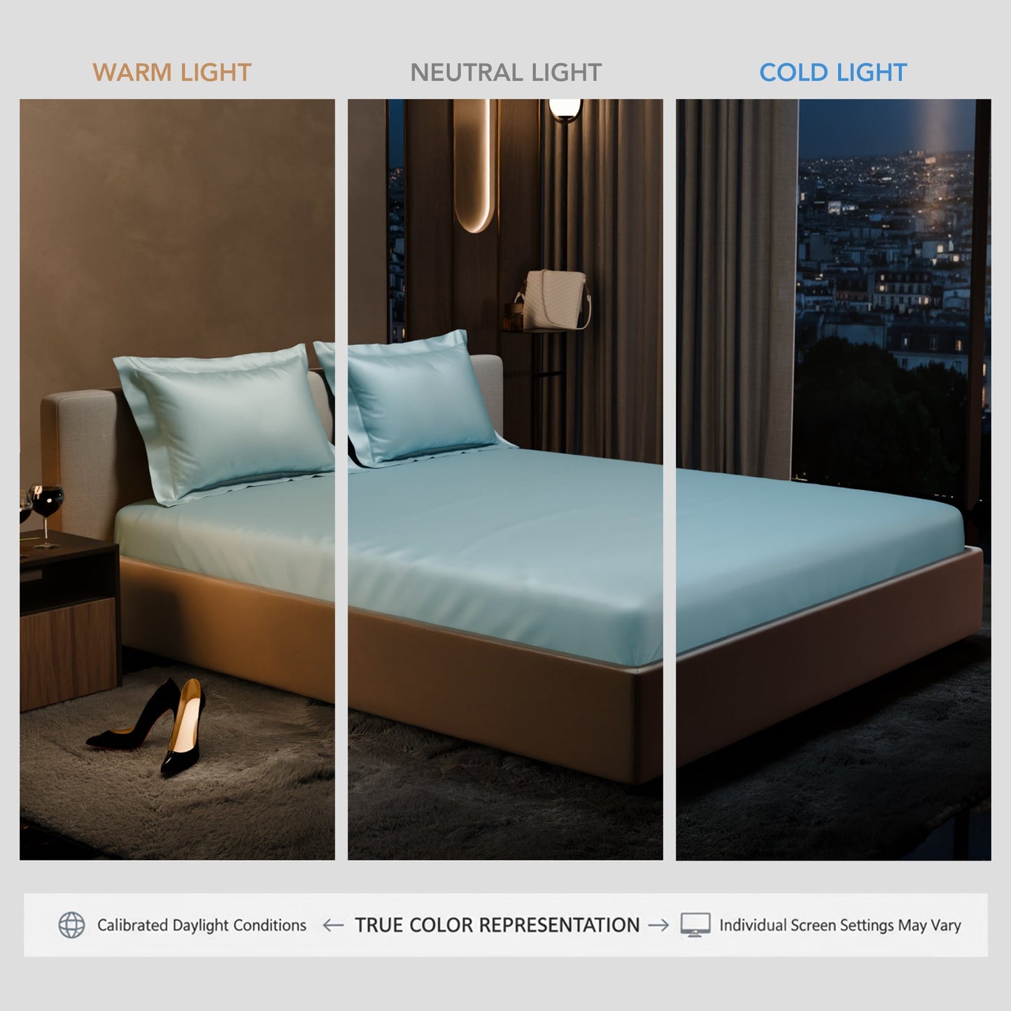 Dreamy Blue Fitted Bedsheet Set