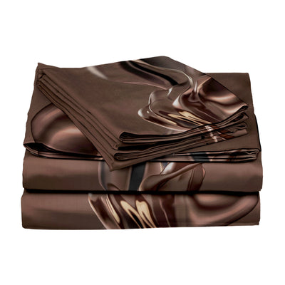 Sepia Swirl 100% Cotton Bedsheet Set
