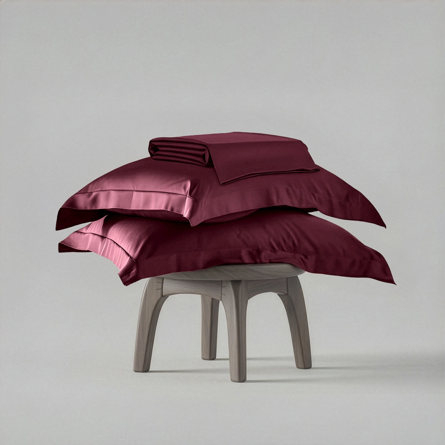 Velvet Wine Flat Bedsheet Set
