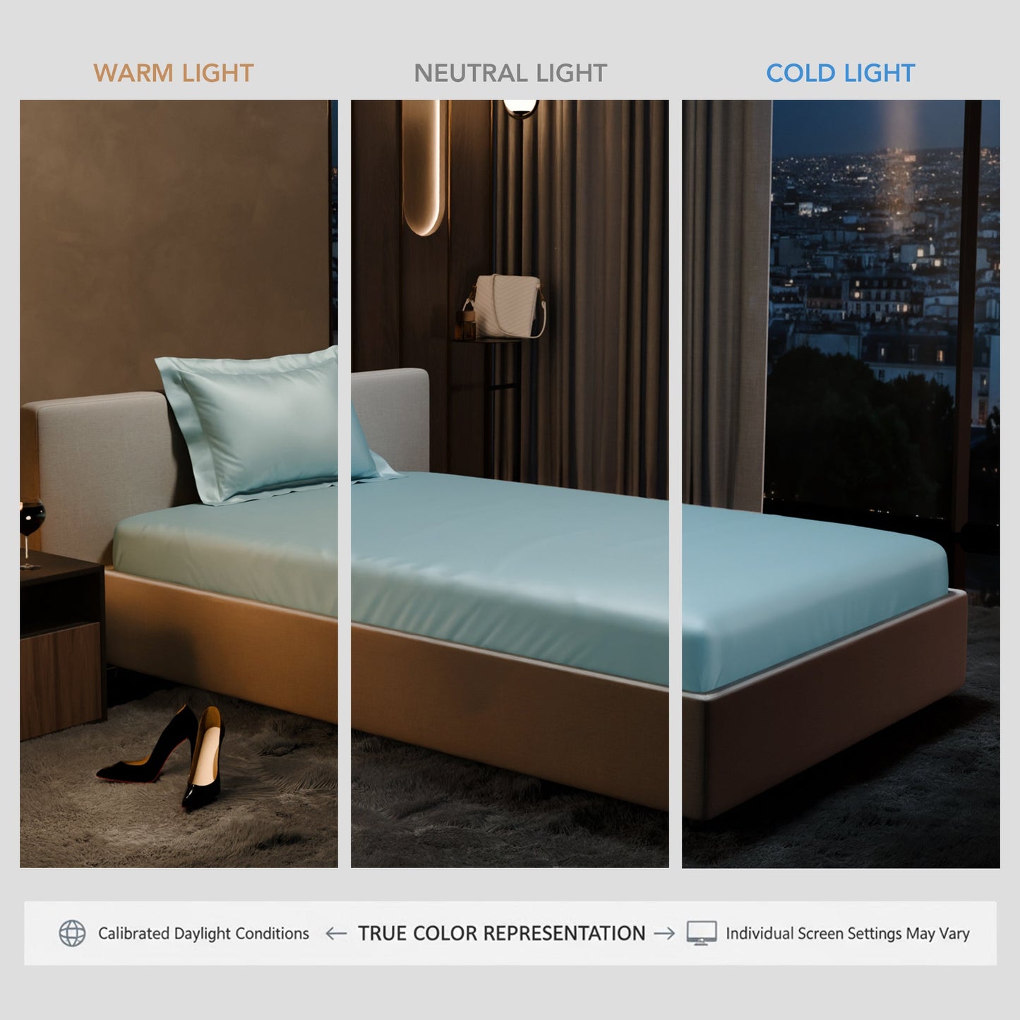 Dreamy Blue Fitted Bedsheet Set