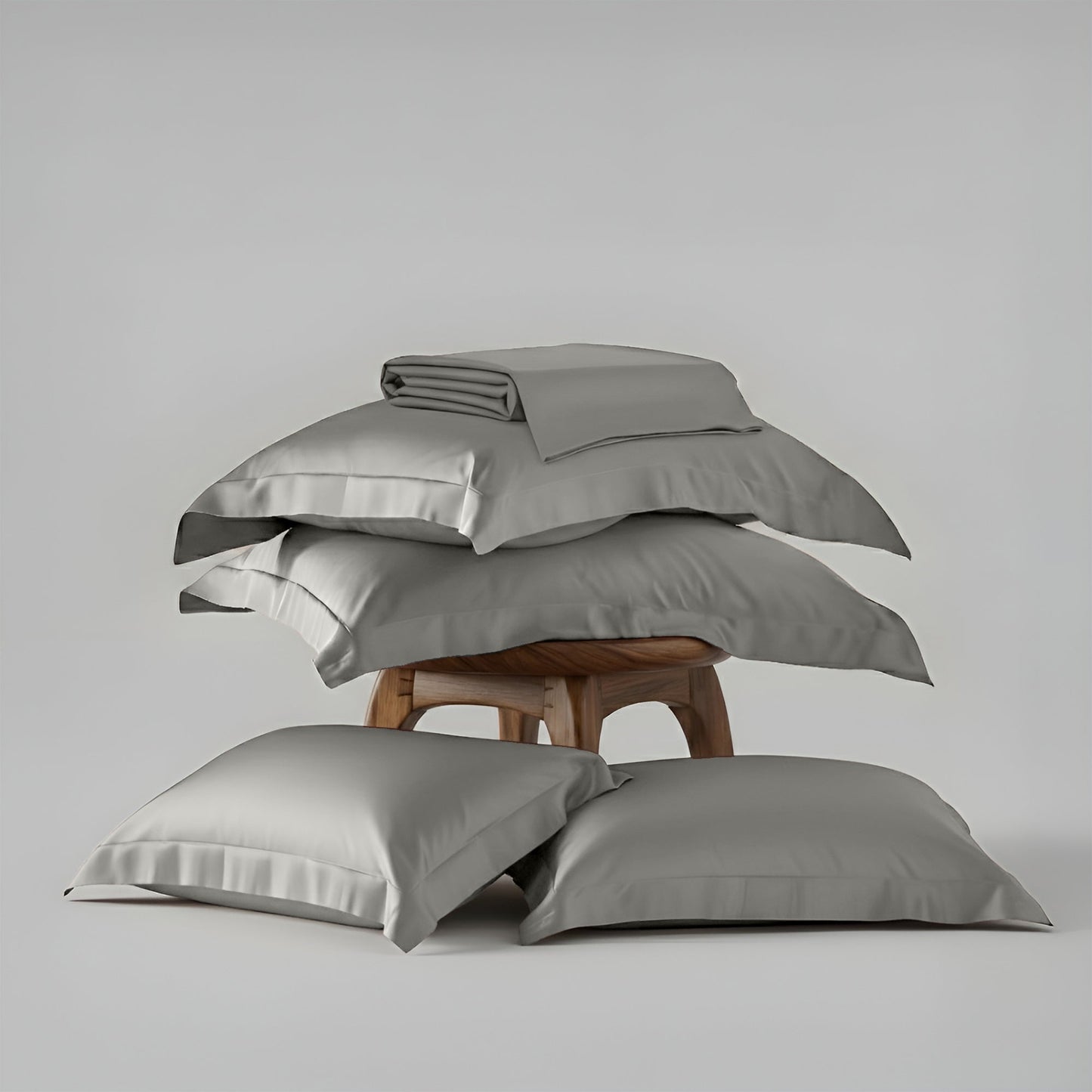 Harbour Mist Grey Flat Bedsheet Set