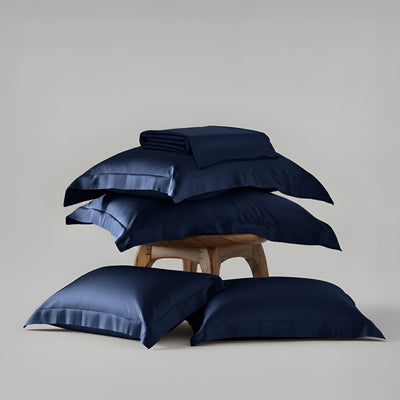 Mystique Blue Flat Bedsheet Set