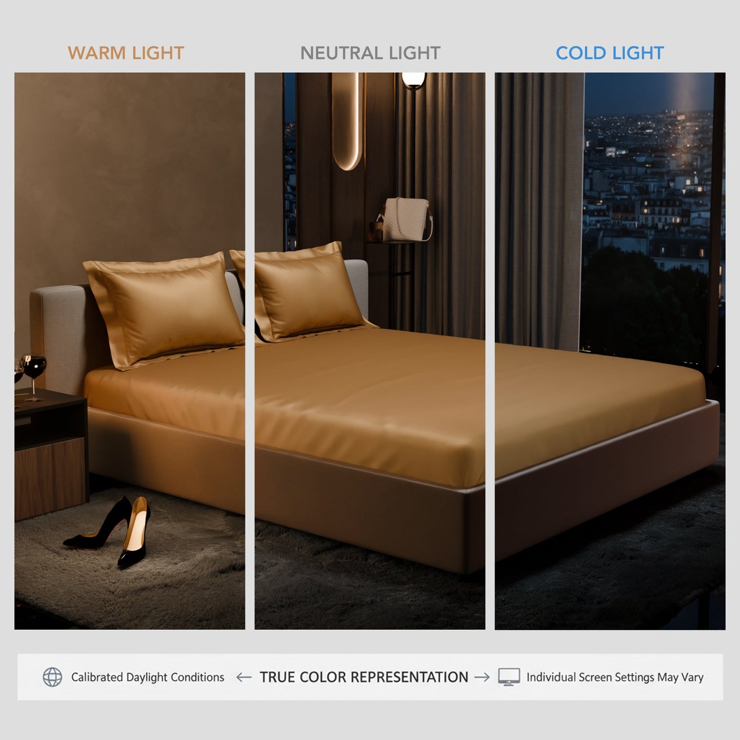 Eternal Glow Fitted Bedsheet Set