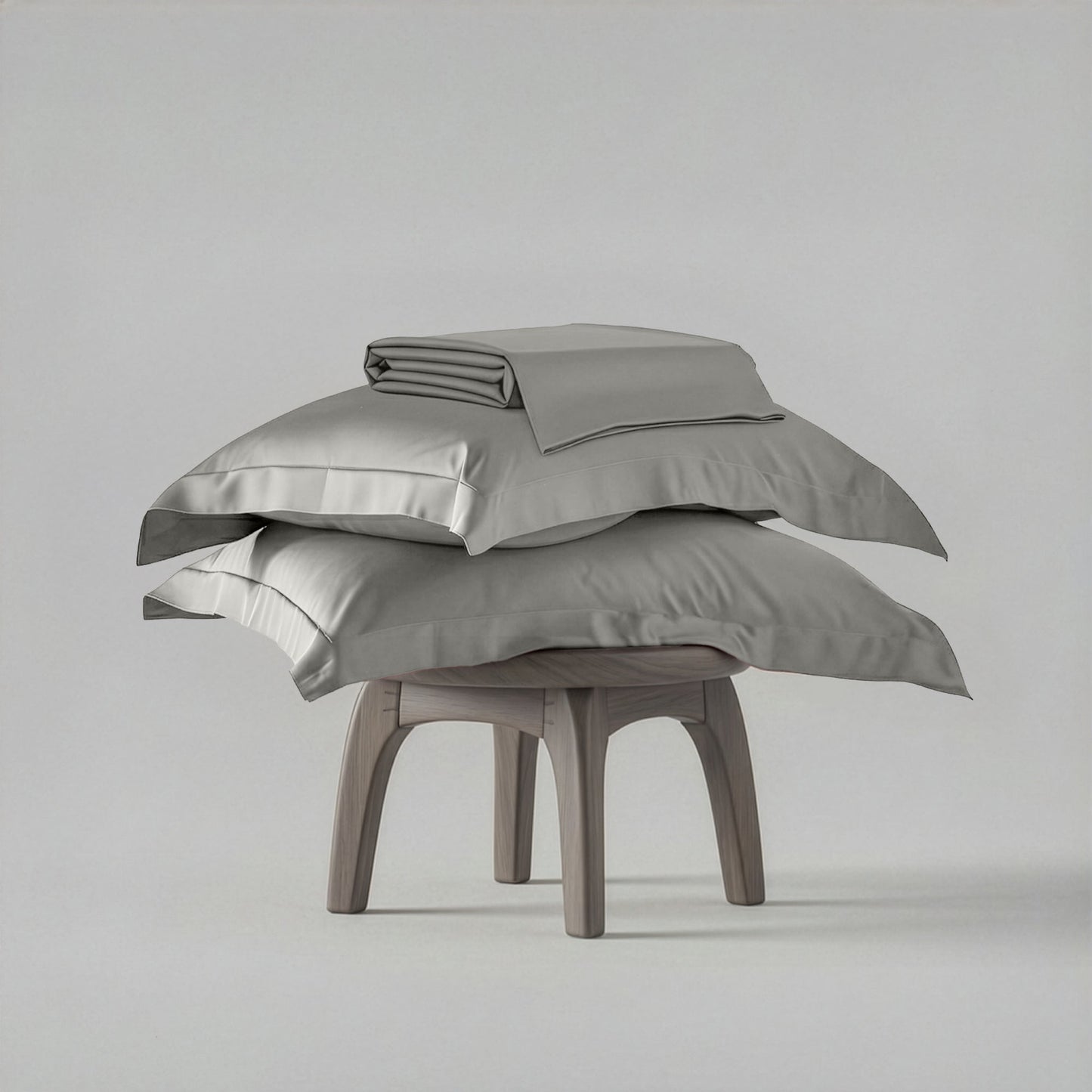 Harbour Mist Grey Flat Bedsheet Set