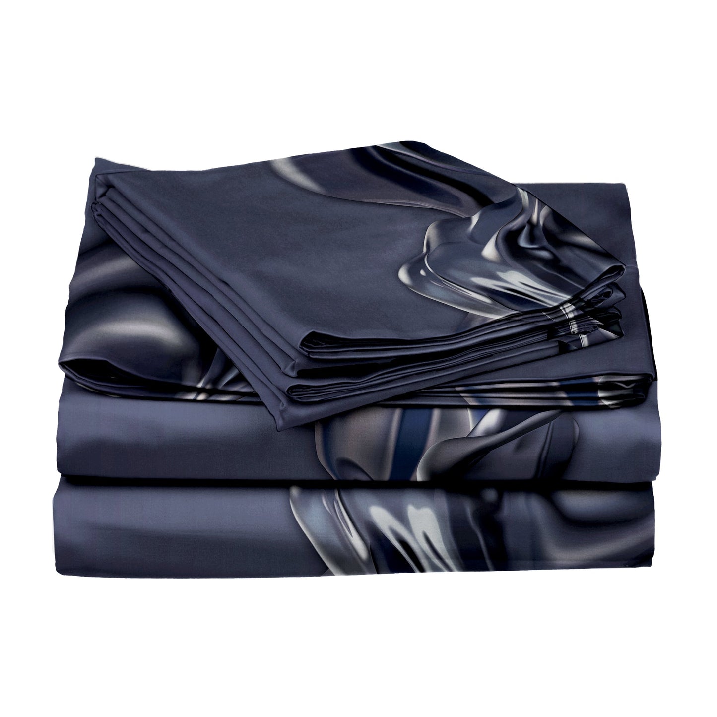 Midnight Cascade 100% Cotton Bedsheet Set