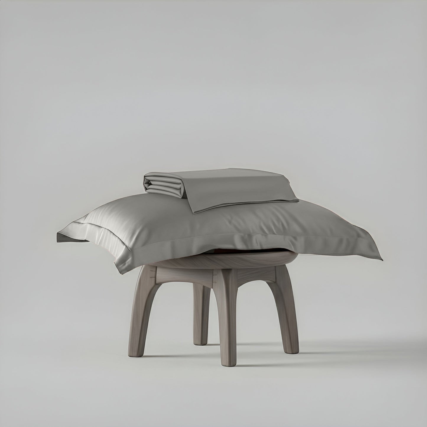 Harbour Mist Grey Flat Bedsheet Set