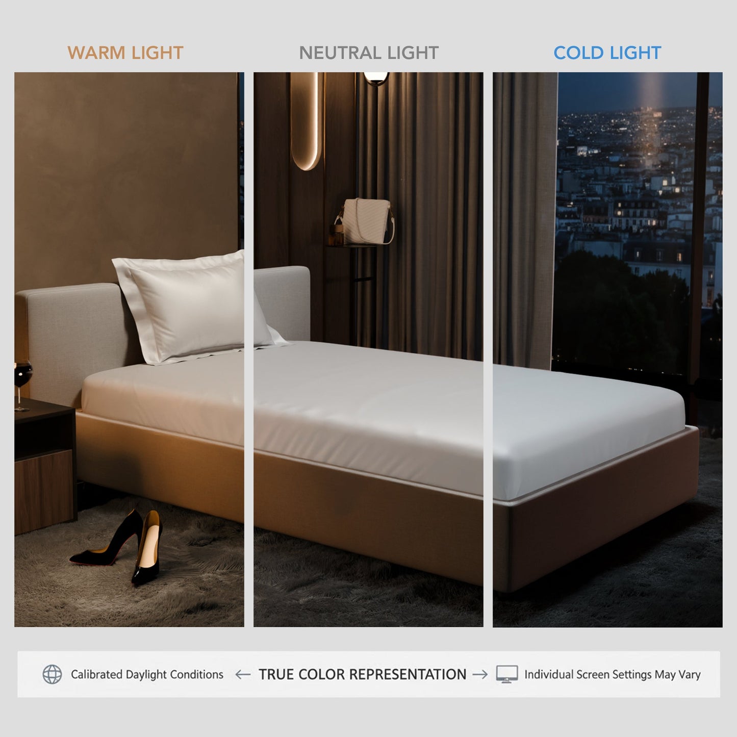 Vanilla White Fitted Bedsheet Set
