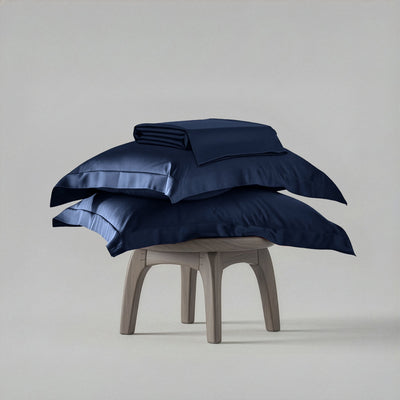 Mystique Blue Flat Bedsheet Set