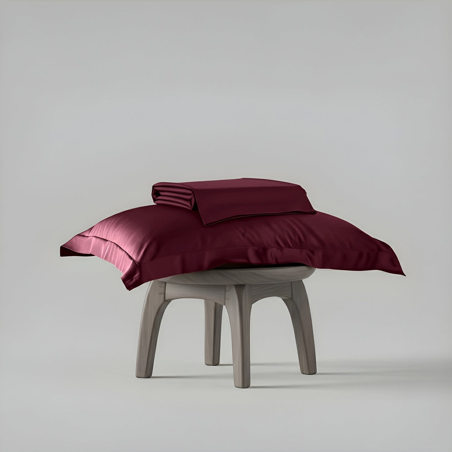 Velvet Wine Flat Bedsheet Set