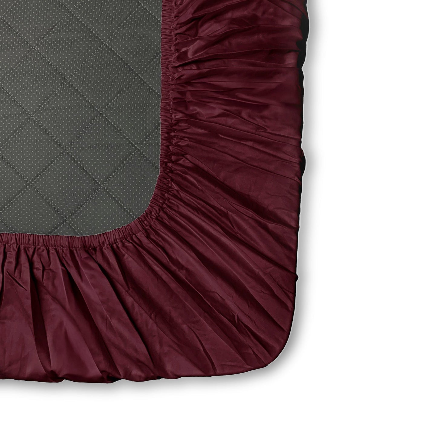Velvet Wine Fitted Bedsheet Set