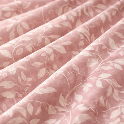 Blush Pink Floral Queen Size Bedsheet with 2 Pillow Covers | Soft Cotton Double Bed Sheet (90 x 100 Inches)