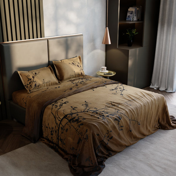 Autumn Perch 100% Cotton Bedsheet Set