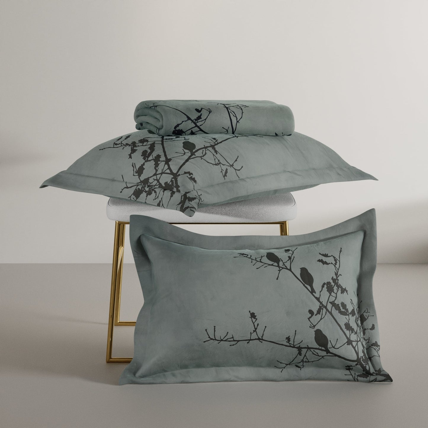 Teal Perch 100% Cotton Bedsheet Set