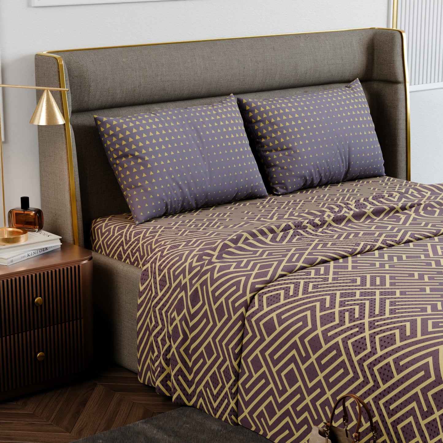 Marigold Maze Cotton Bedsheet Set