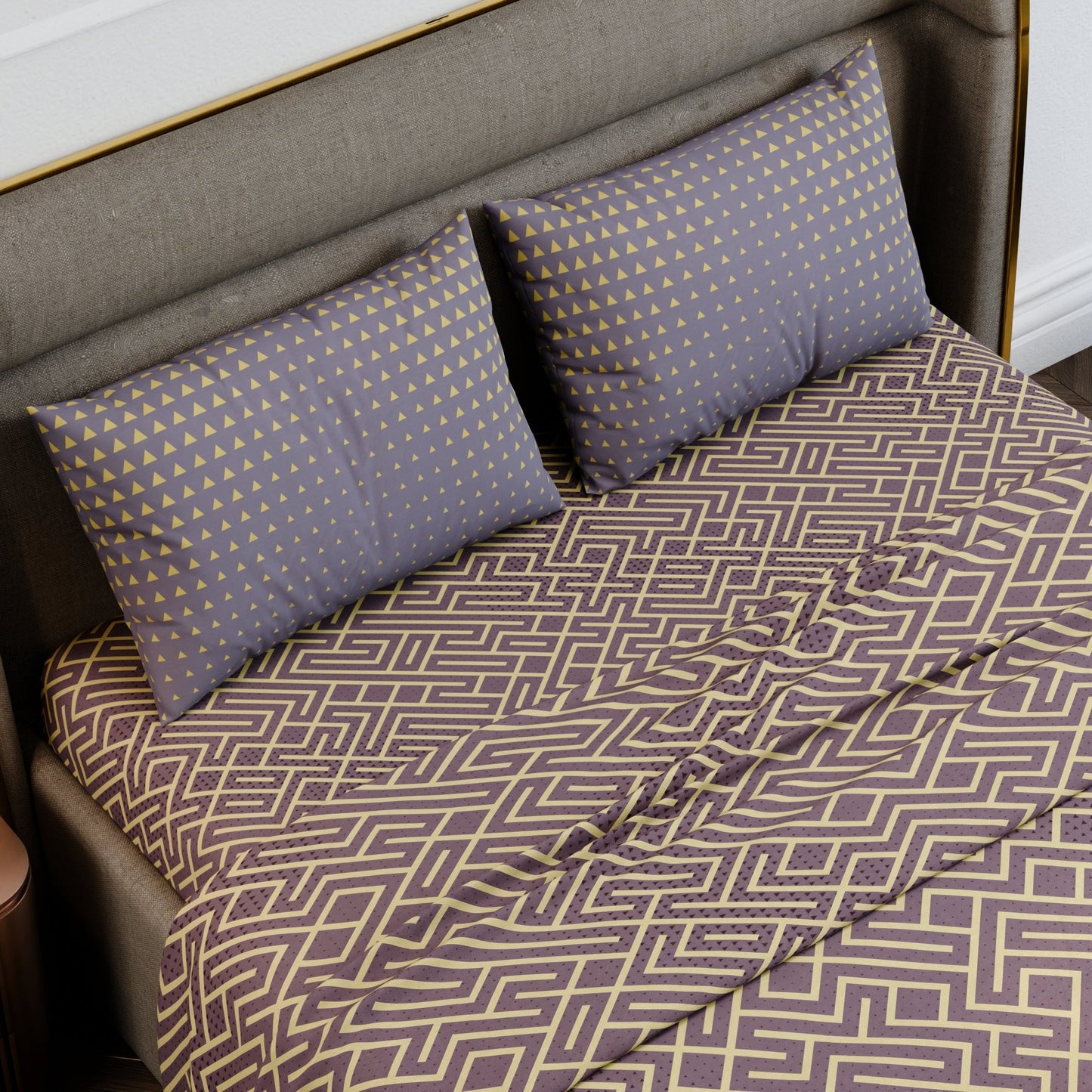 Marigold Maze Cotton Bedsheet Set