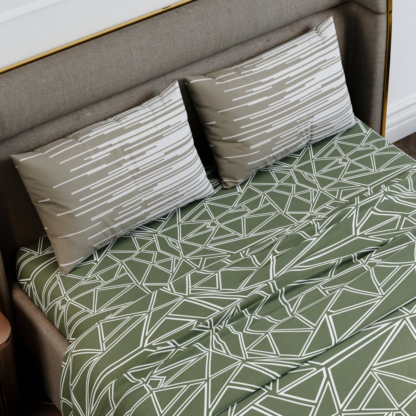 Sage Spectrum Cotton Bedsheet Set