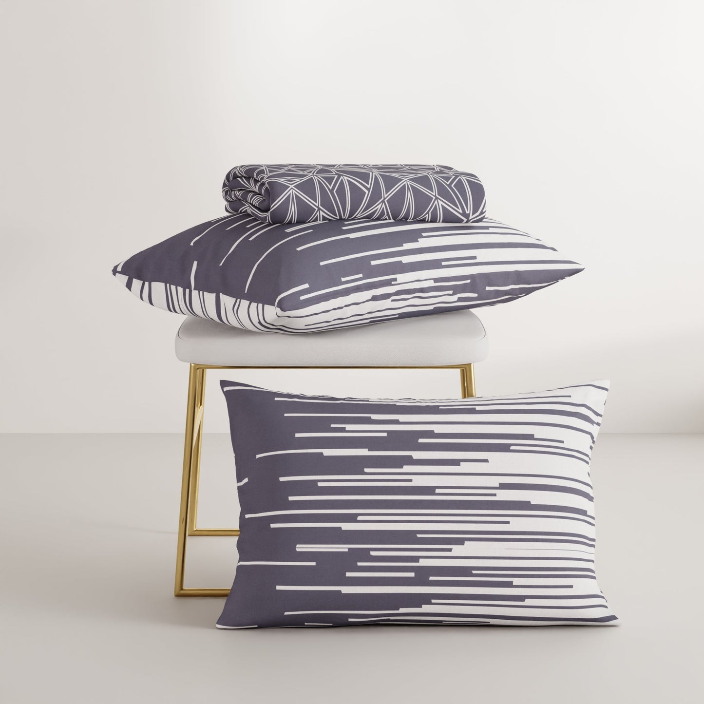 Lavender Matrix Cotton Bedsheet Set