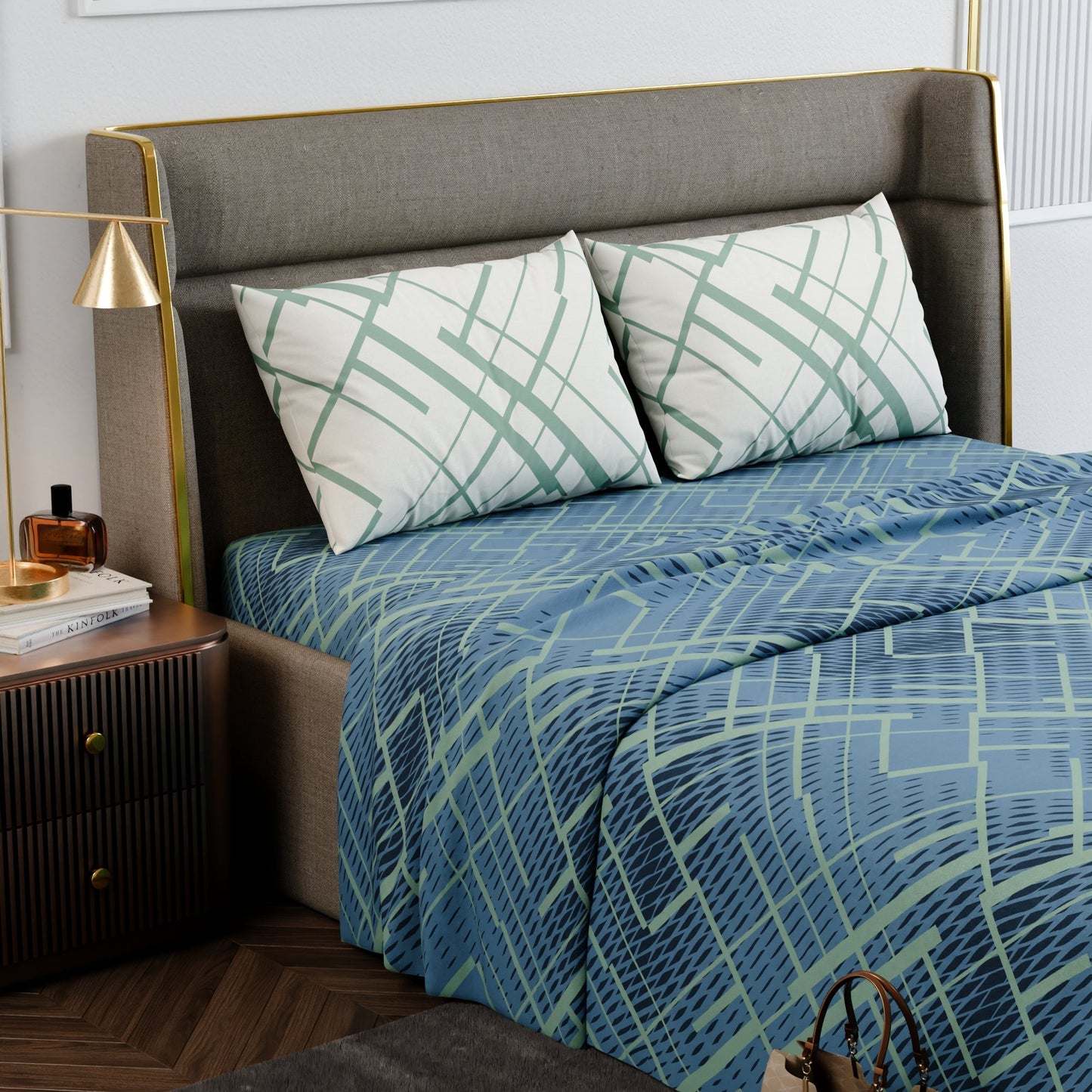 Mosaic Canopy Cotton Bedsheet Set