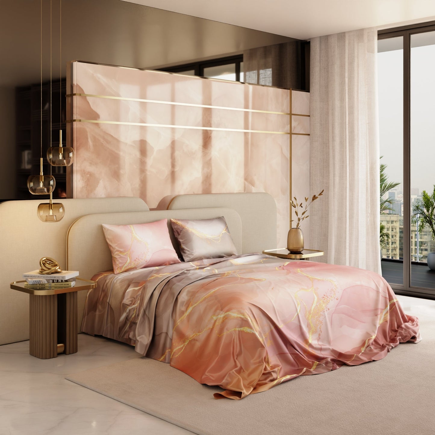 Dawn’s Brushstroke Bedsheet Set