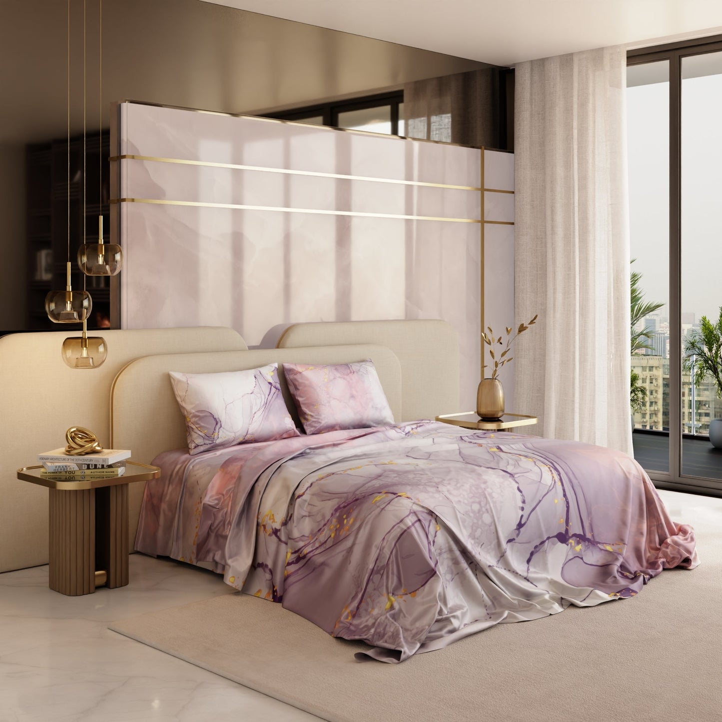 Beneath Lavender Skies Bedsheet Set
