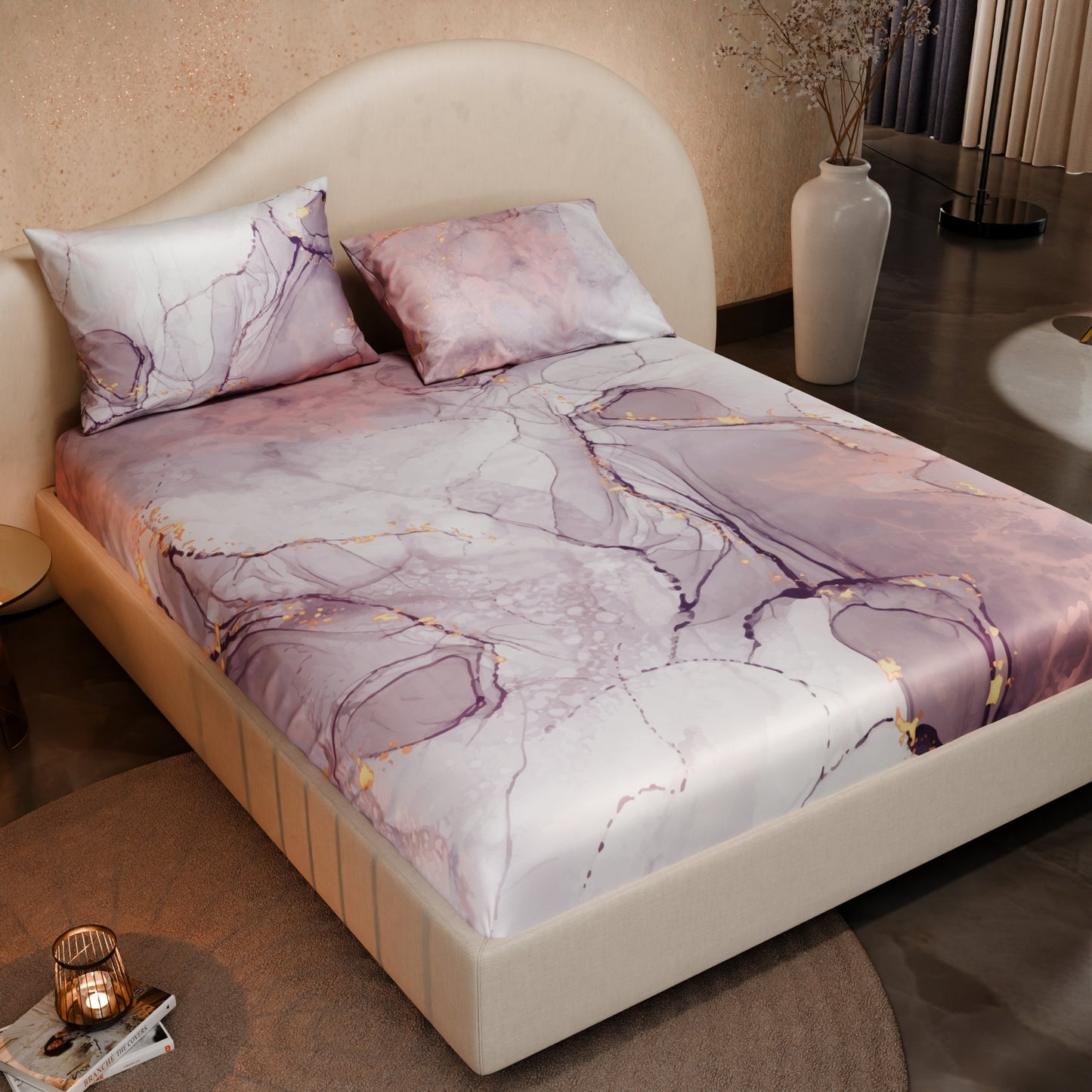 Beneath Lavender Skies Fitted Bedsheet Set