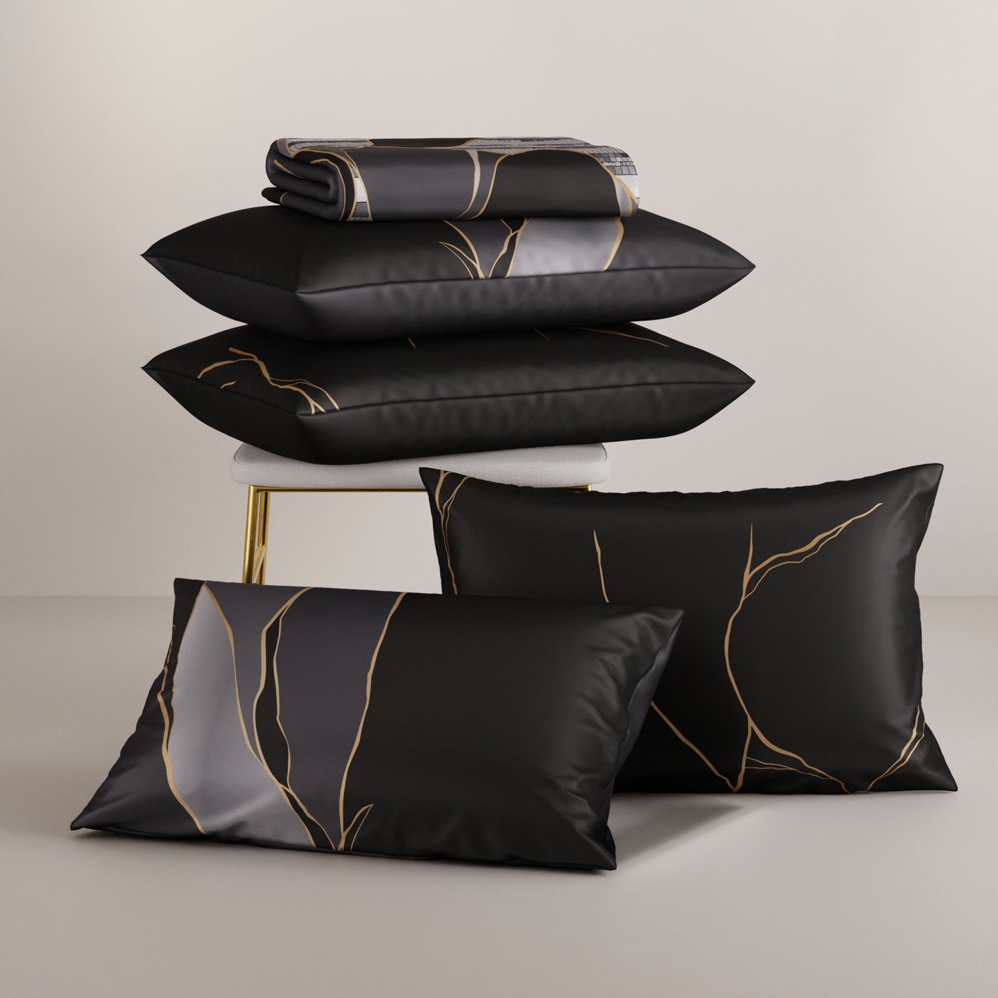 Charcoal Mirage Enriched Cotton Bedsheet Set