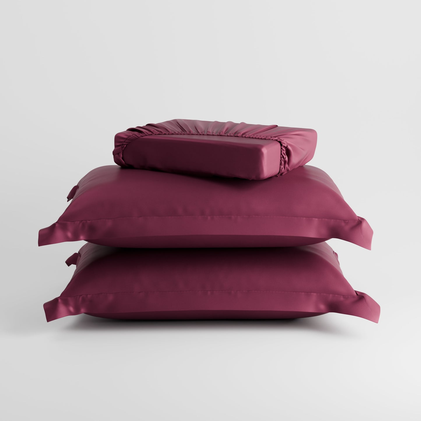 Cherry Crimson Luxstre Cotton Fitted Sheet Set